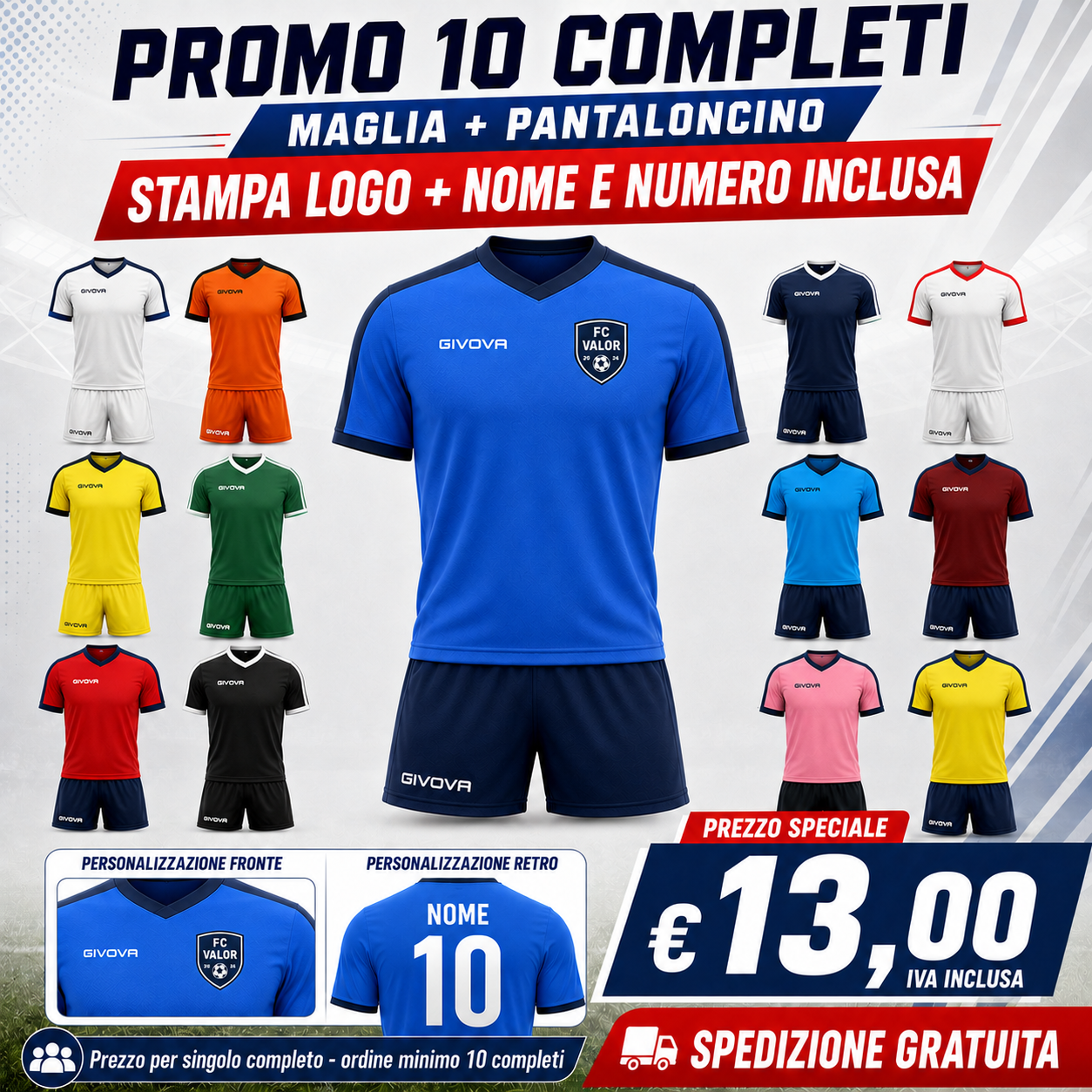Promo 10 completi Givova Revolution