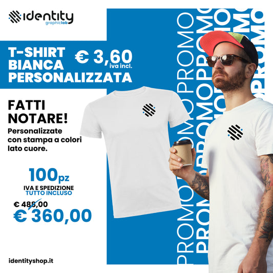 Promo 100 t-shirt bianche
