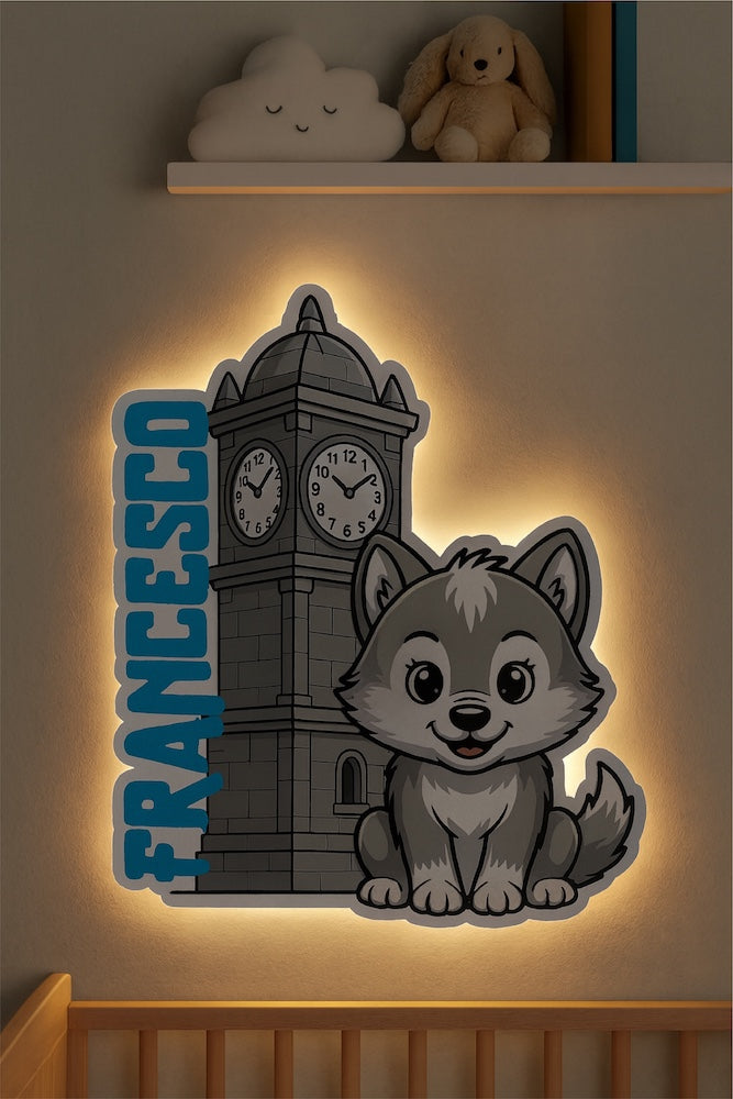 Lampada Avellino "Torre e lupetto"