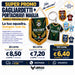 Promo gagliardetto pentagonale 26x35 cm + portachiavi maglia plexiglass