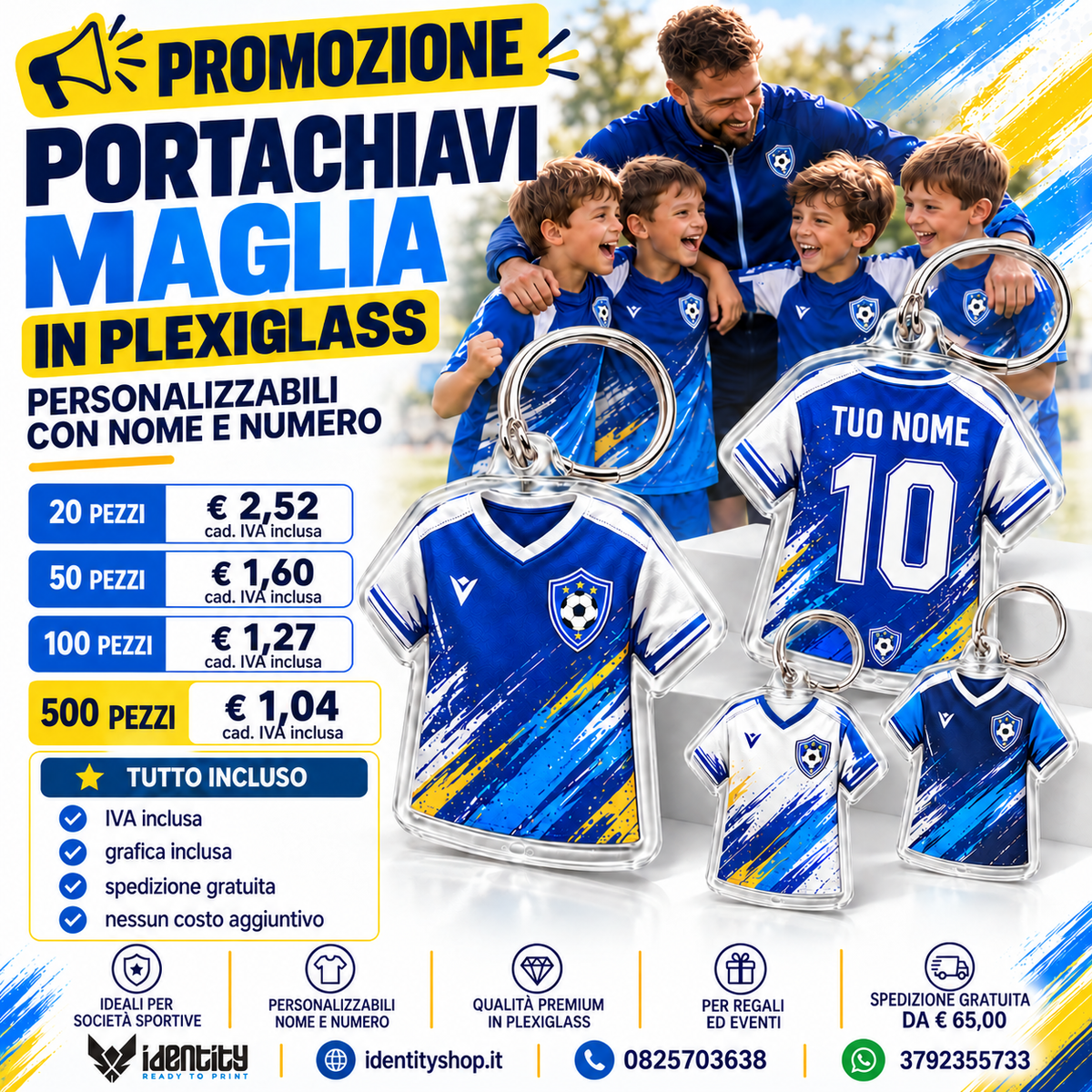 Promo portachiavi maglia in plexiglass