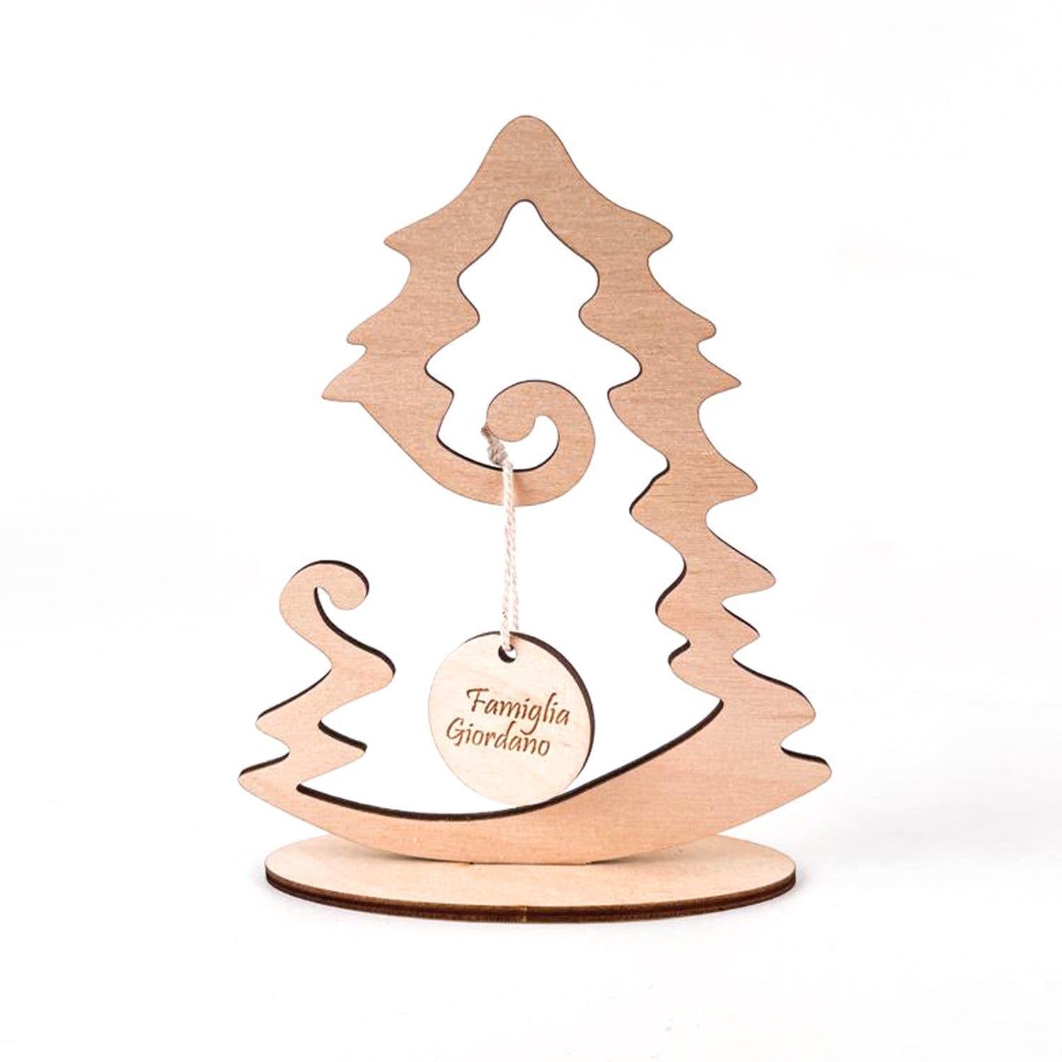 Albero di Natale in legno personalizzato con nome - Identity SRLs