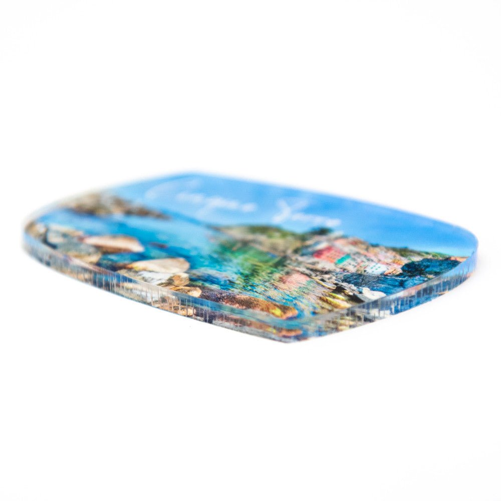 Calamita bombata in plexiglass trasparente 75x50 mm - Identity SRLs