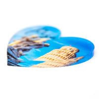 Calamita cuore in plexiglass trasparente 55x50 mm - Identity SRLs
