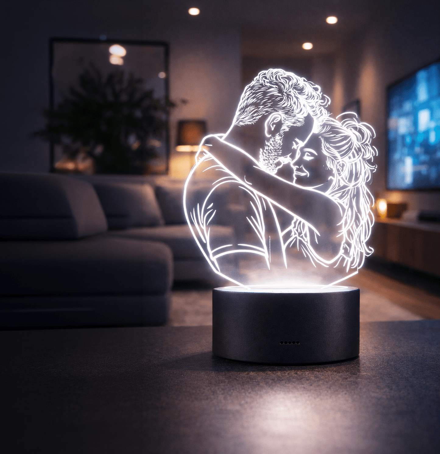 Lampada led personalizzata con foto in plexiglass - Identity SRLs