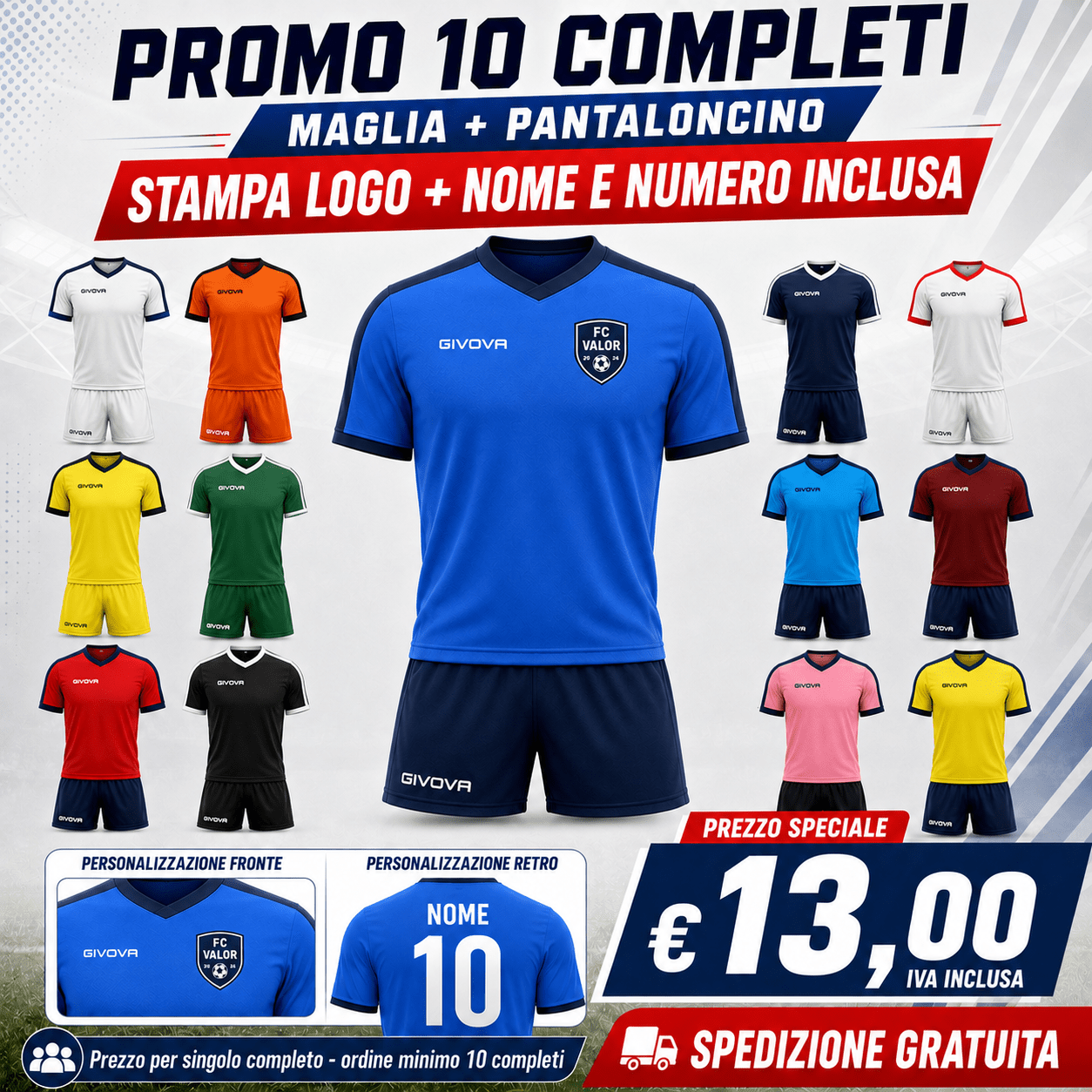 Promo 10 completi Givova Revolution - Identity SRLs