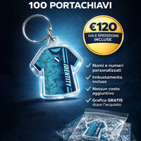 Promo pack 100 portachiavi personalizzati maglia in plexiglass - Identity SRLs