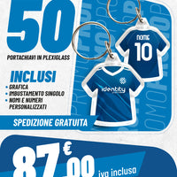 Promo 50 portachiavi maglia in plexiglass