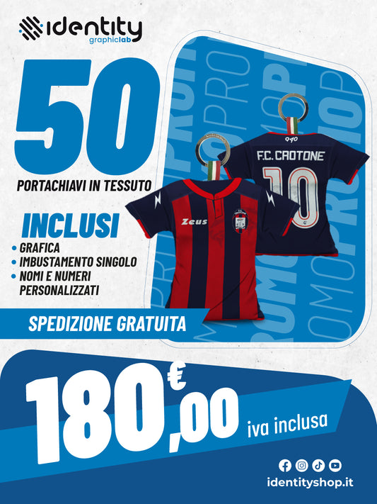 Promo 50 portachiavi maglia in tessuto imbottito